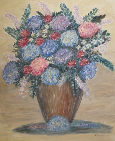 Vase aux Hortensias