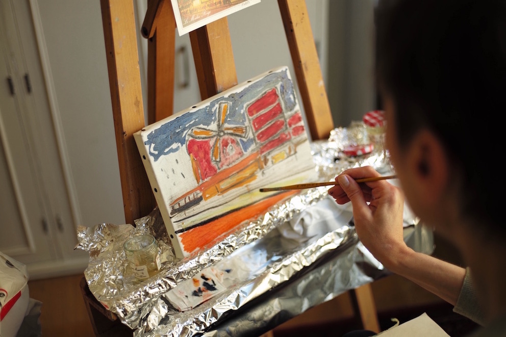 Les mains de l'artiste